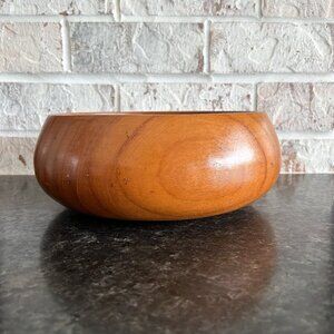 Vintage Teak Wooden Salad Bowl, Teak Salad Bowl, Midcentury Wooden Bowl